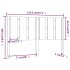 Cabecero de cama madera maciza de pino negro 155,5x4x100