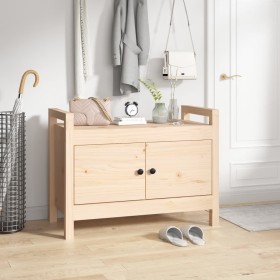 Banco de recibidor madera maciza de pino 80x40x60