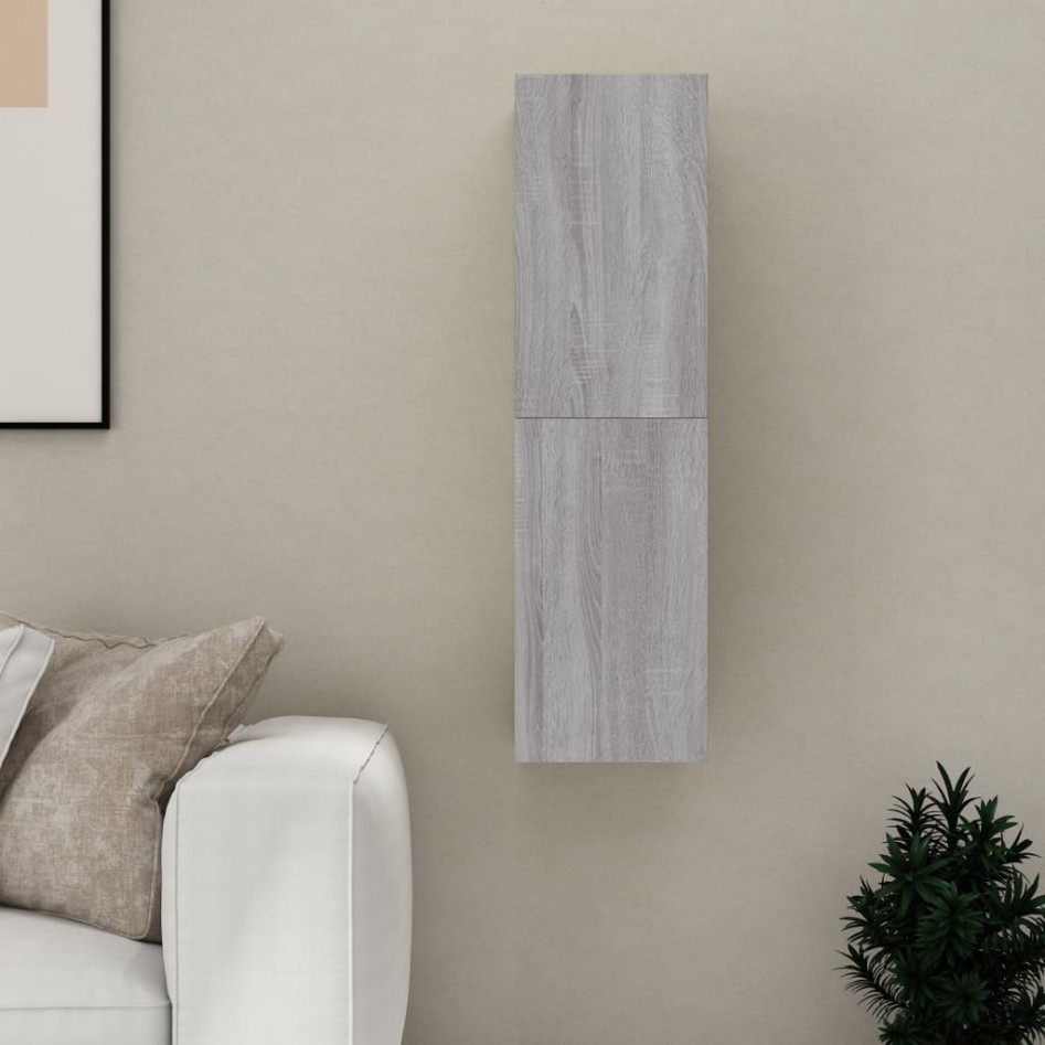 Mueble para TV de pared gris Sonoma 30,5x30x110