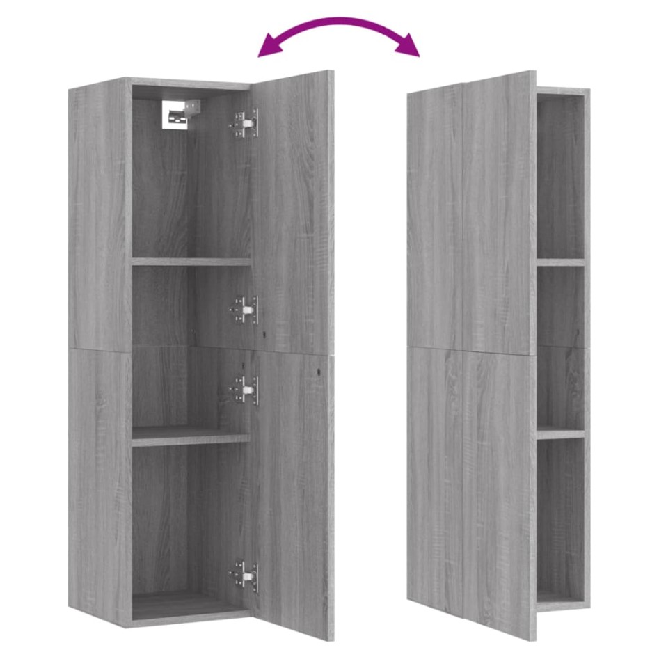 Mueble para TV de pared gris Sonoma 30,5x30x110