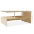 Mesa de centro de madera de ingeniería blanca 90x59x42