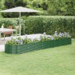 Jardinera arriate acero recubrimiento polvo verde 368x80x36 cm