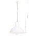 Lámpara colgante redonda 25 W blanca 48 cm