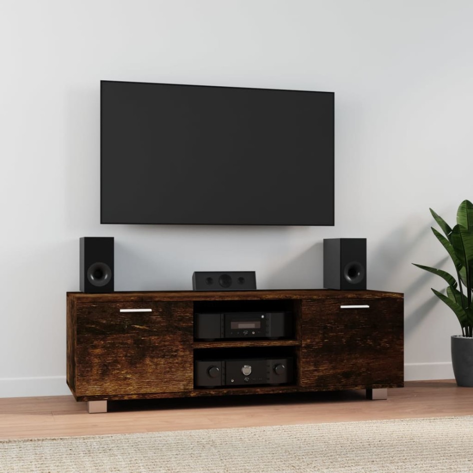 Mueble para TV madera contrachapada roble ahumado
