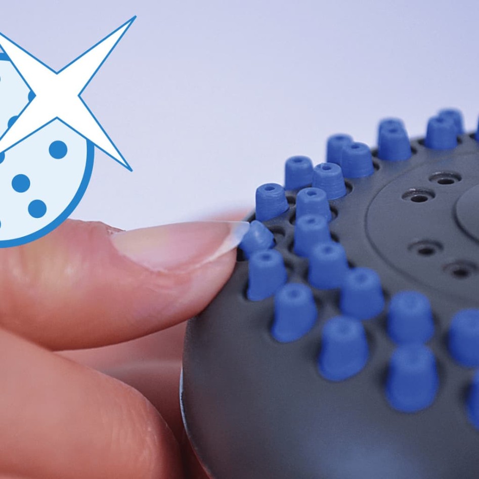 RIDDER Ducha efecto lluvia y alcachofa de masaje Bahamas cromado