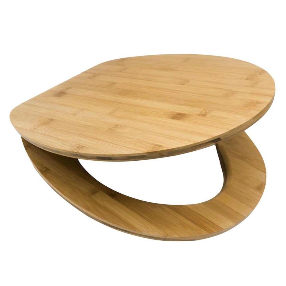 RIDDER Asiento de inodoro Tampa con cierre suave bambú