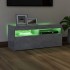Mueble de TV con luces LED gris hormigón 90x35x40