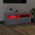 Mueble de TV con luces LED gris hormigón 90x35x40