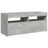 Mueble de TV con luces LED gris hormigón 90x35x40