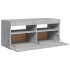 Mueble de TV con luces LED gris hormigón 90x35x40