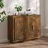 Aparador madera contrachapada color roble ahumado 92x35x75