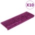 Alfombrillas de escalera 10 unidades violeta 65x21x4