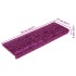 Alfombrillas de escalera 10 unidades violeta 65x21x4