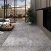 Lamas para suelo autoadhesivas PVC gris hormigón 5,21 m² 2 mm