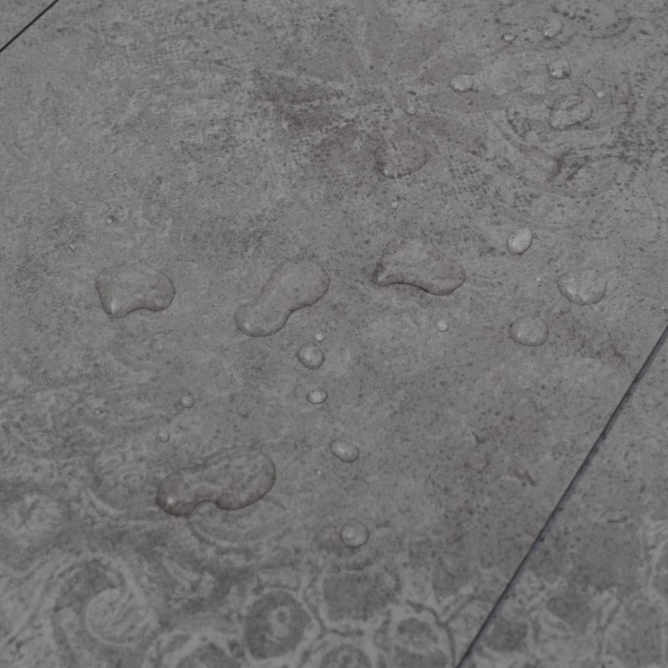 Lamas para suelo autoadhesivas PVC gris hormigón 5,21 m² 2