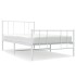 Estructura cama sin colchón con estribo metal blanco 100x200