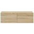 Muebles TV de pared 2 uds madera ingeniería roble 100x30x30