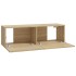Muebles TV de pared 2 uds madera ingeniería roble 100x30x30