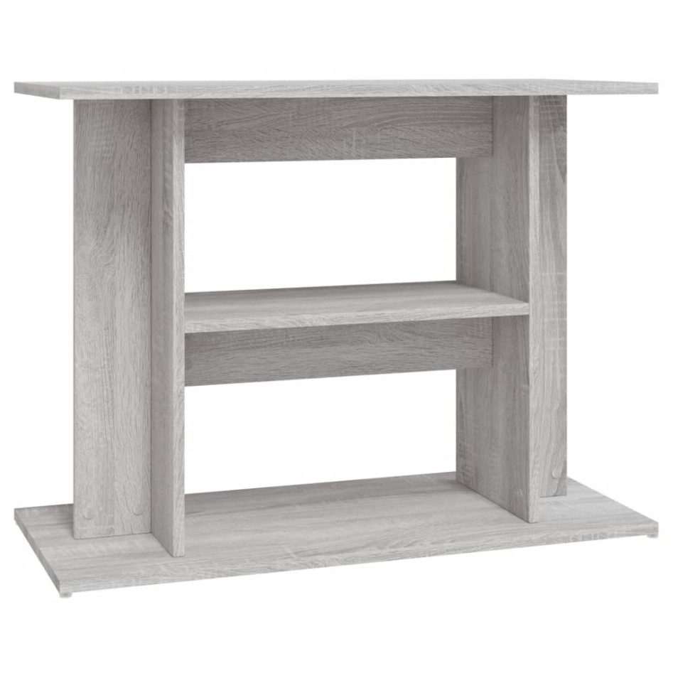 Soporte para acuario madera ingeniería gris Sonoma 80x35x60