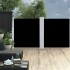 Toldo lateral retráctil negro 120x600