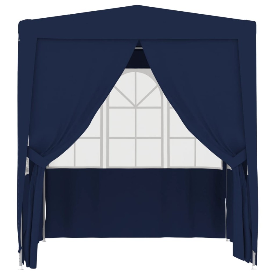 Carpa profesional de fiestas con paredes azul 90 g/m² 2,5x2,5