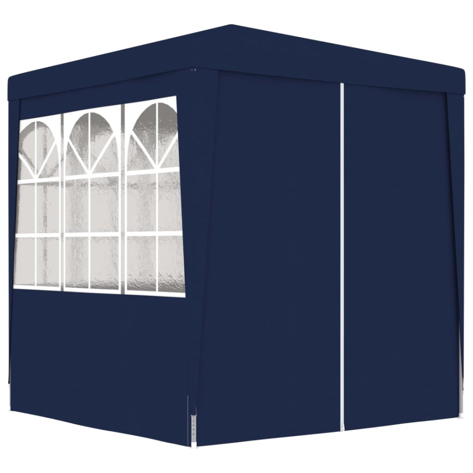 Carpa profesional de fiestas con paredes azul 90 g/m² 2,5x2,5