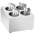 Soporte para cubiertos 4 rejillas acero inoxidable