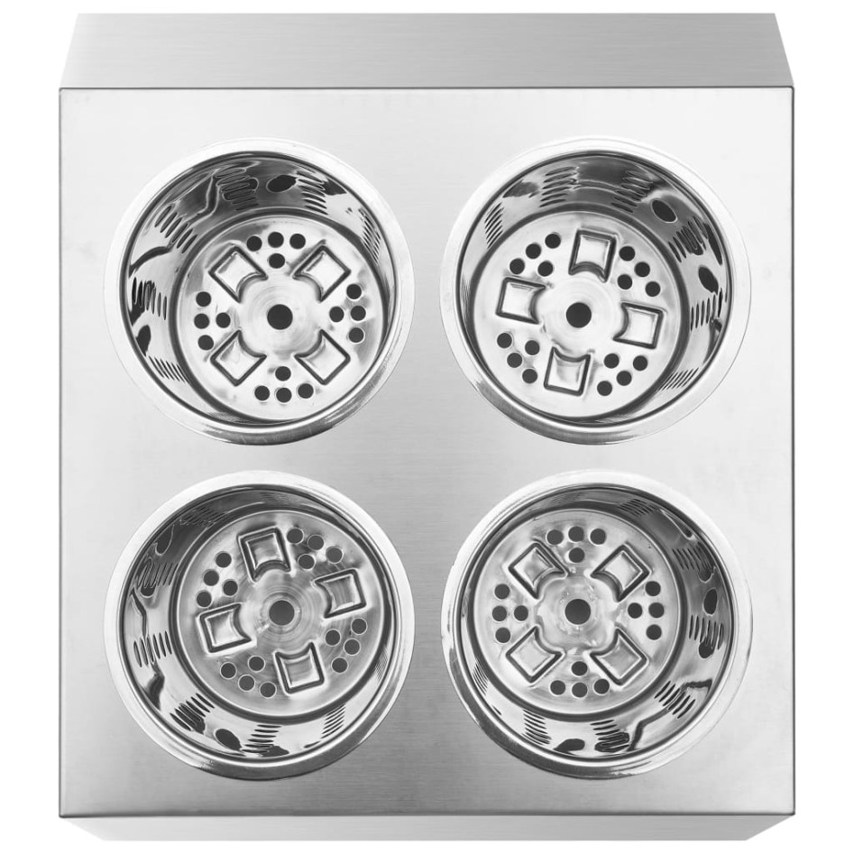 Soporte para cubiertos 4 rejillas acero inoxidable
