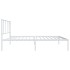 Estructura cama sin colchón con cabecero metal blanco