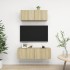 Juego de muebles de salón 2 piezas roble