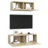 Juego de muebles de salón 2 piezas roble