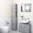 Armario baño madera contrachapada gris hormigón 25x26,5x170