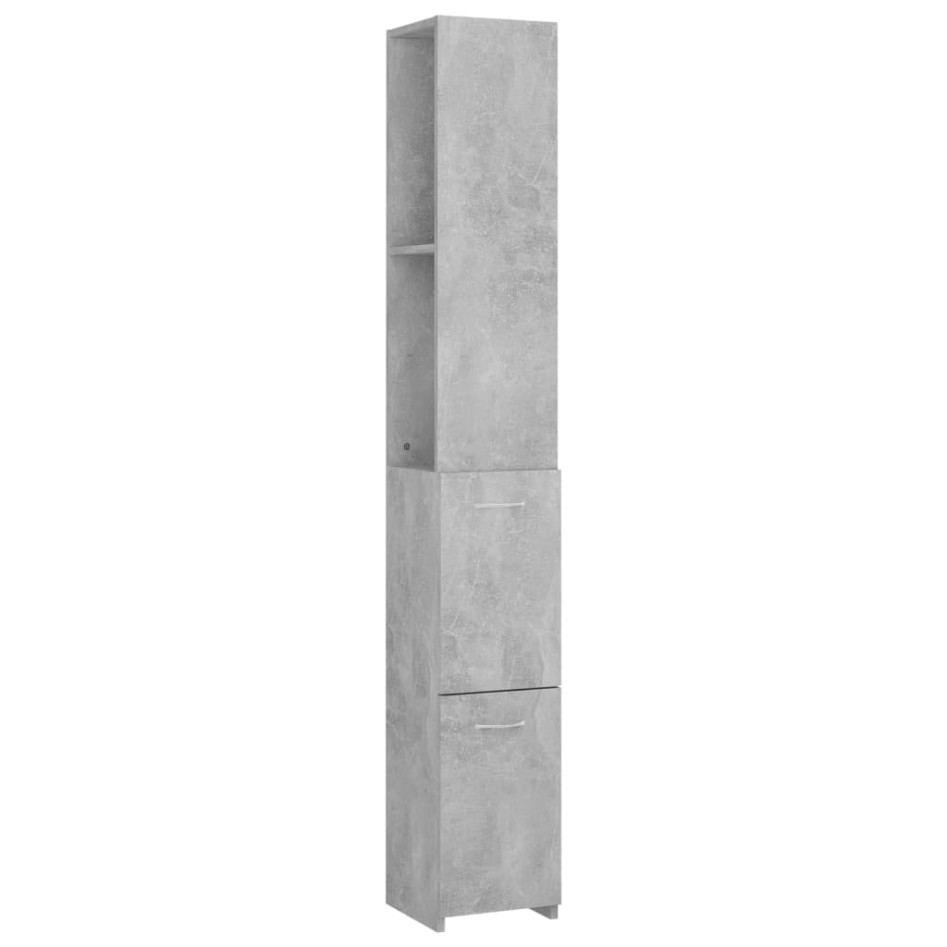 Armario baño madera contrachapada gris hormigón 25x26,5x170
