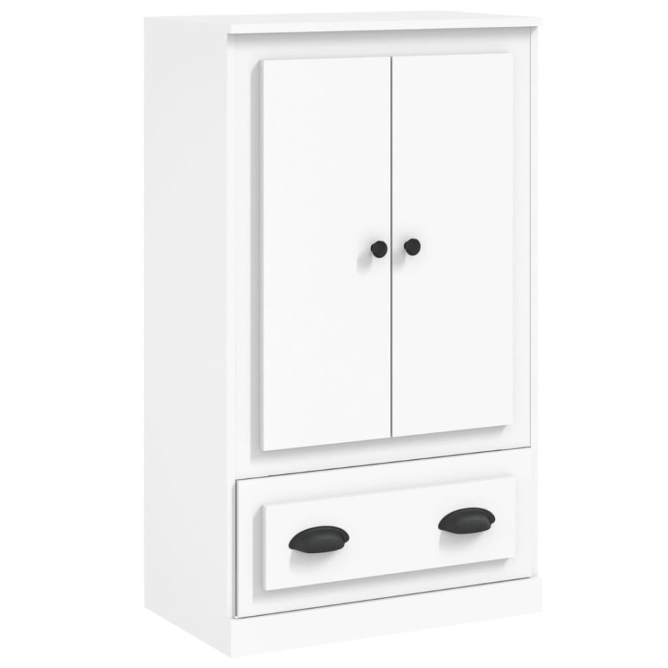 Aparador de madera contrachapada blanco 60x35,5x103,5