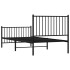 Estructura cama sin colchón con estribo metal negro 90x200
