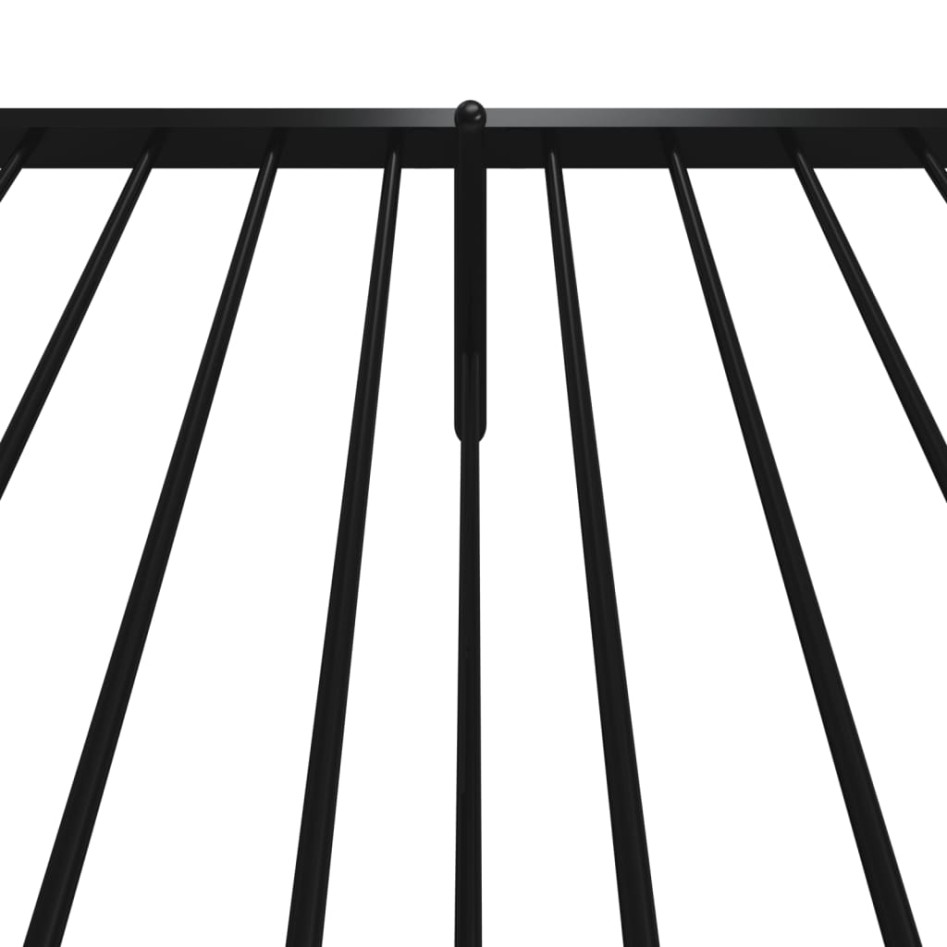 Estructura cama sin colchón con estribo metal negro 90x200