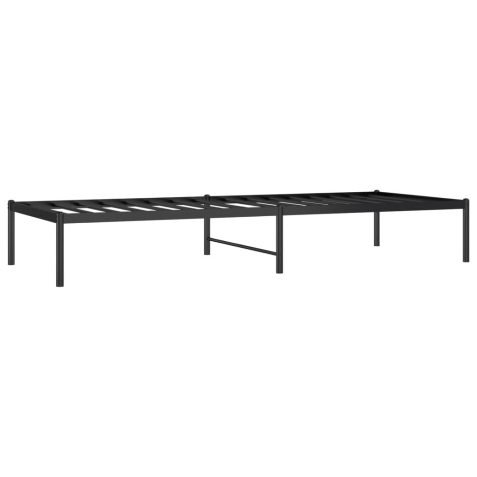 Estructura de cama de metal negro 80x200