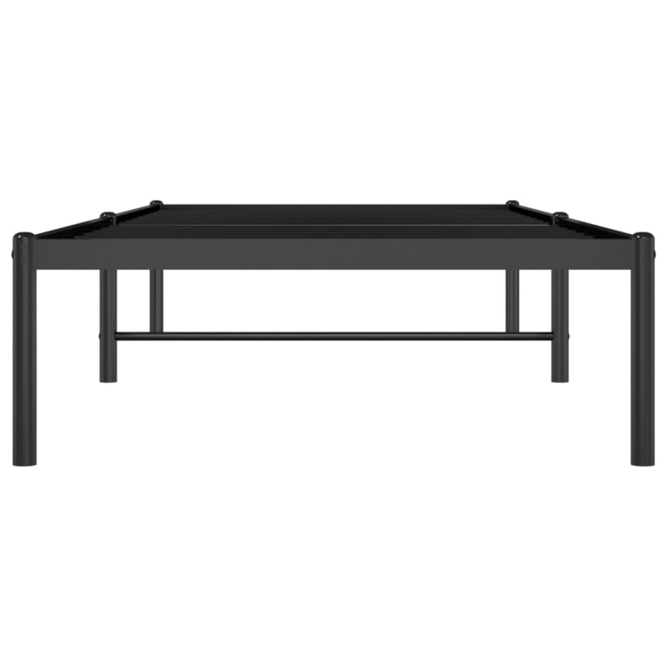 Estructura de cama de metal negro 80x200