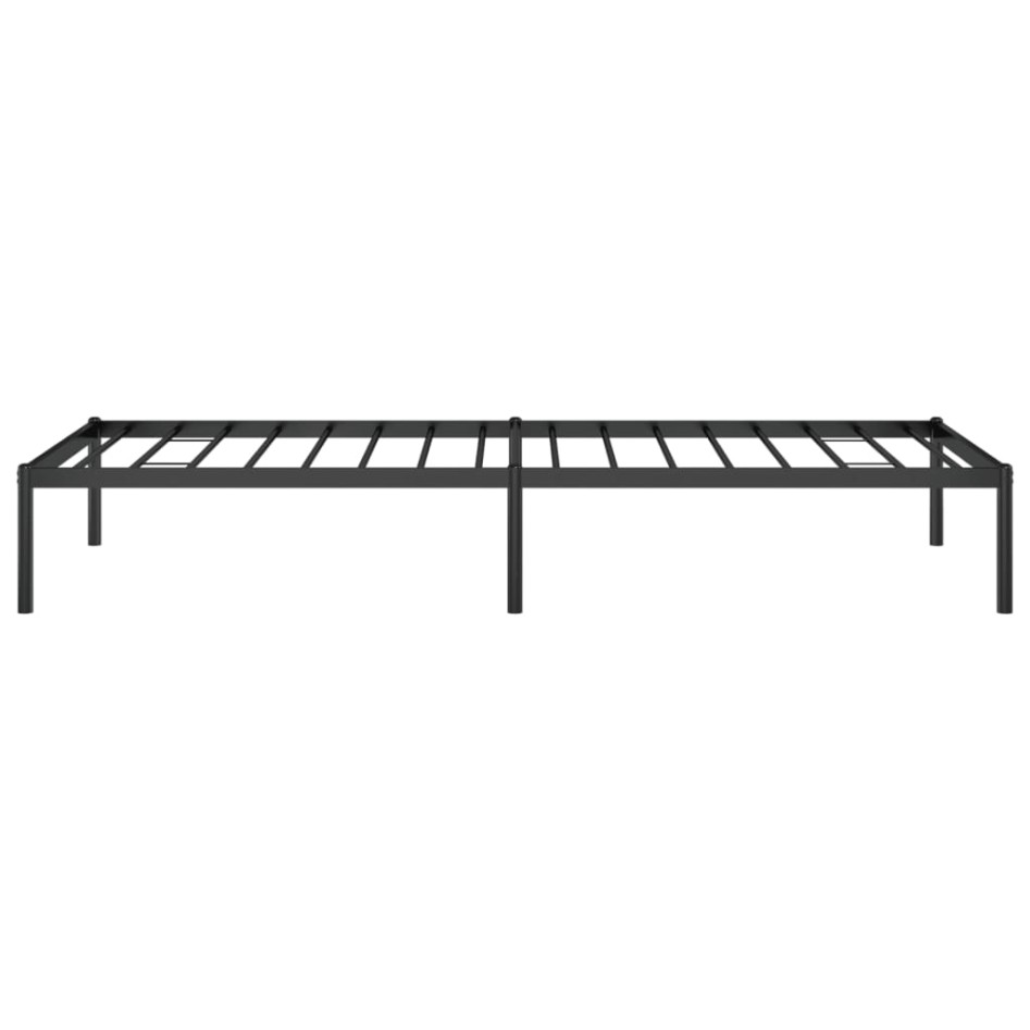Estructura de cama de metal negro 80x200