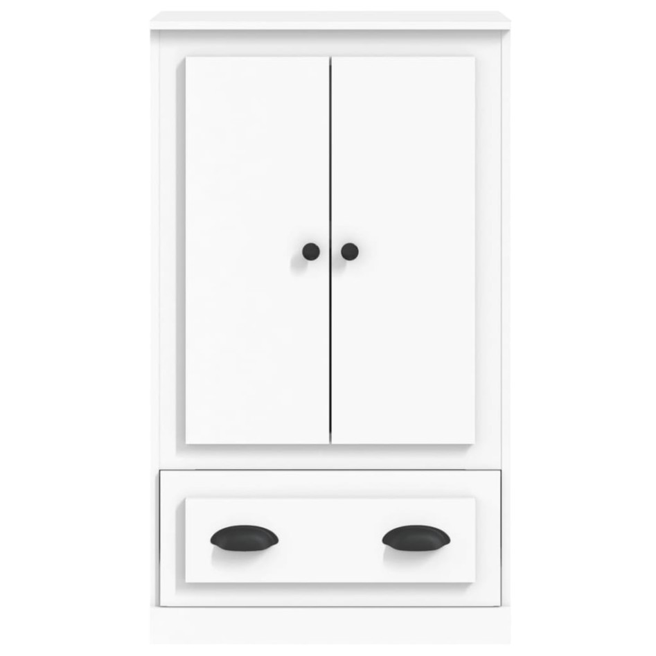 Aparador de madera contrachapada blanco 60x35,5x103,5