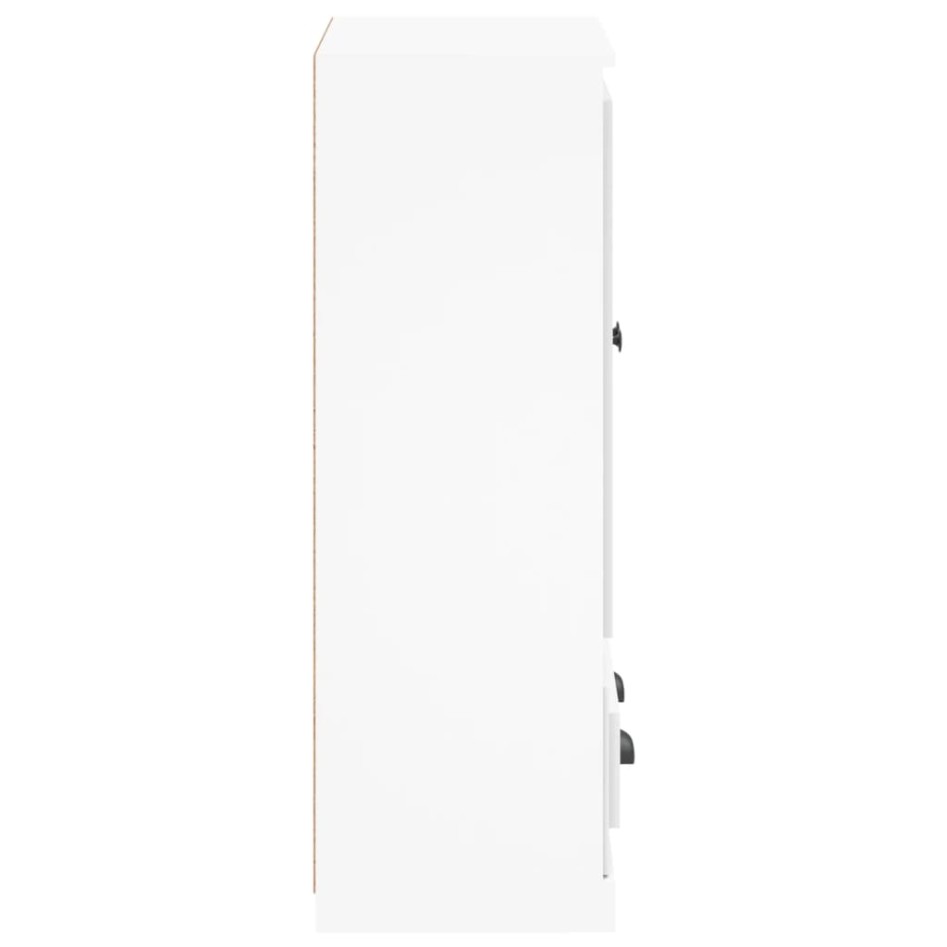 Aparador de madera contrachapada blanco 60x35,5x103,5