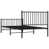 Estructura cama sin colchón con estribo metal negro 100x200