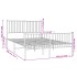 Estructura cama sin colchón con estribo metal negro 140x190