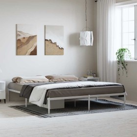 Estructura de cama sin colchón metal blanco 183x213