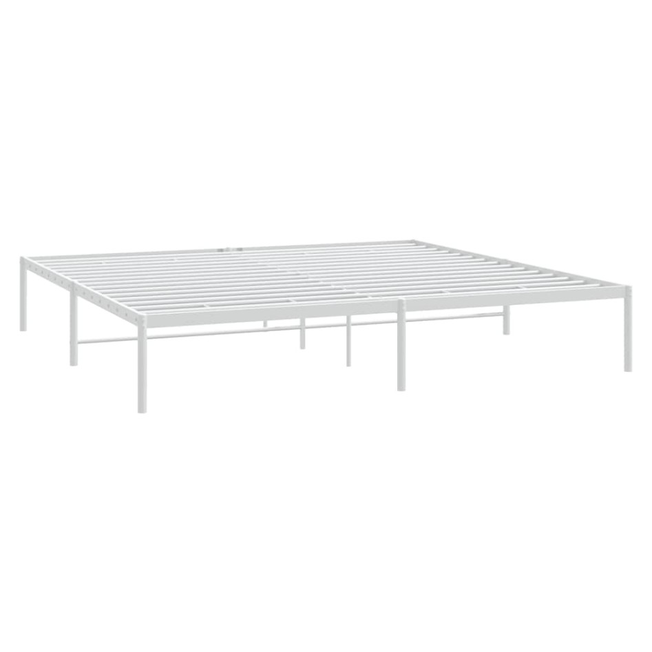 Estructura de cama sin colchón metal blanco 183x213