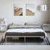 Estructura de cama sin colchón metal blanco 183x213