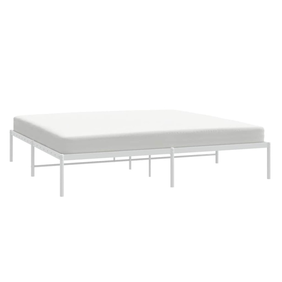 Estructura de cama sin colchón metal blanco 183x213