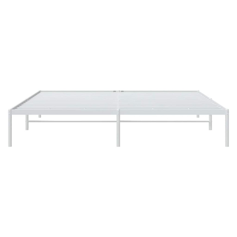 Estructura de cama sin colchón metal blanco 183x213