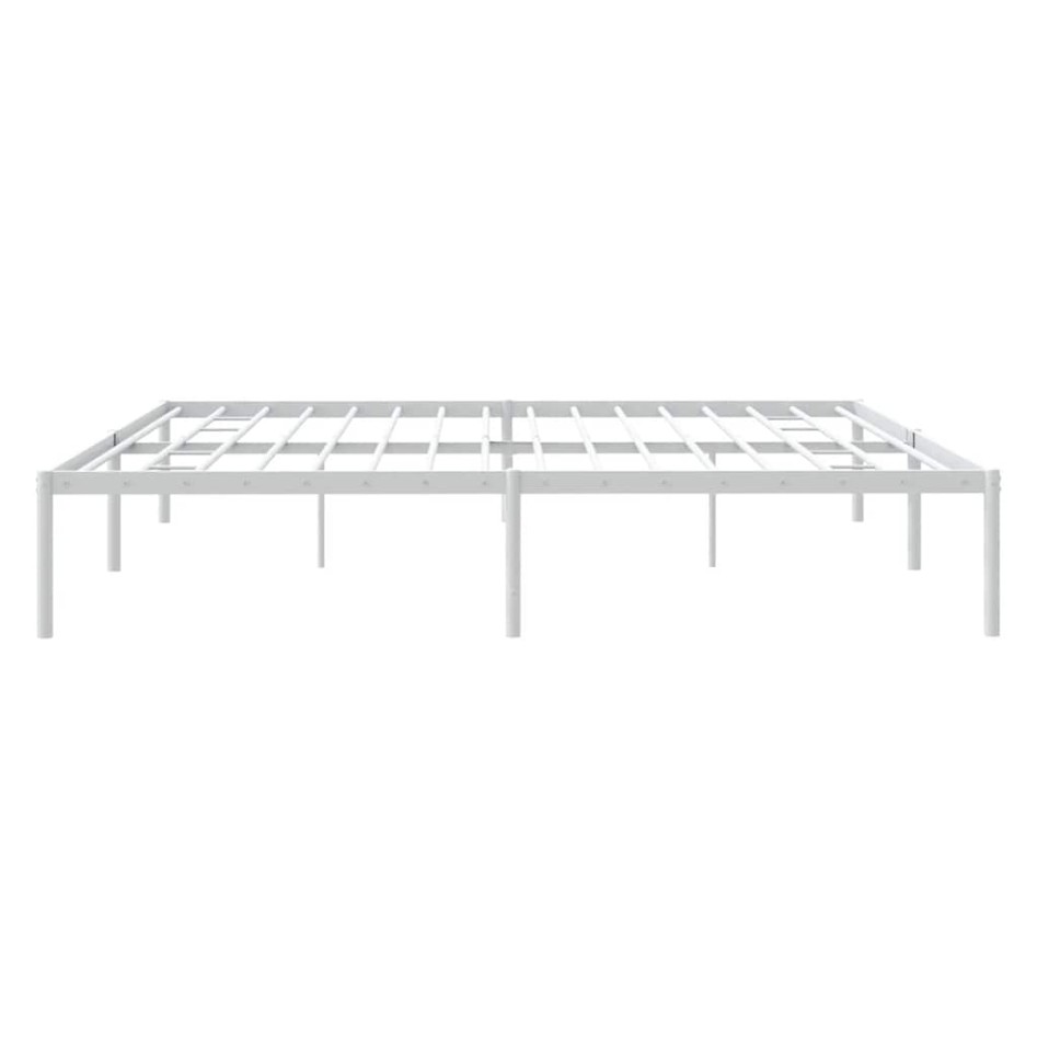 Estructura de cama sin colchón metal blanco 183x213