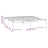 Estructura de cama sin colchón metal blanco 183x213
